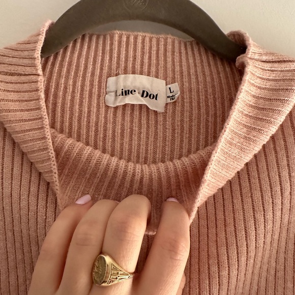 NWOT Line & Dot Alder Sweater in light pink, size: L - Picture 2 of 5